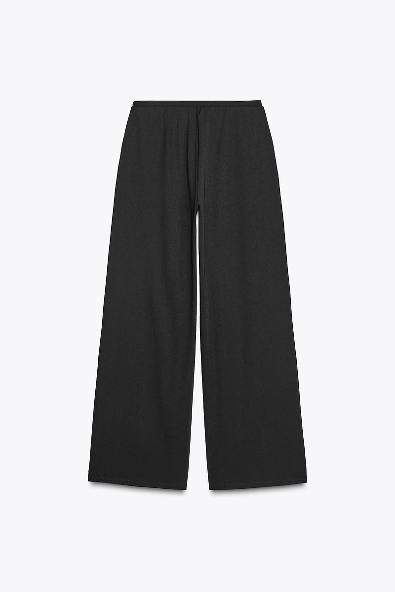 TEXTURED STRAIGHT LEG PANTS