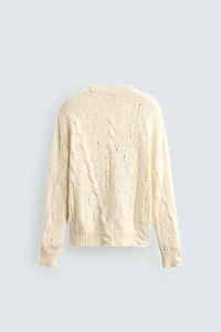 OPEN KNIT CABLE JUMPER
