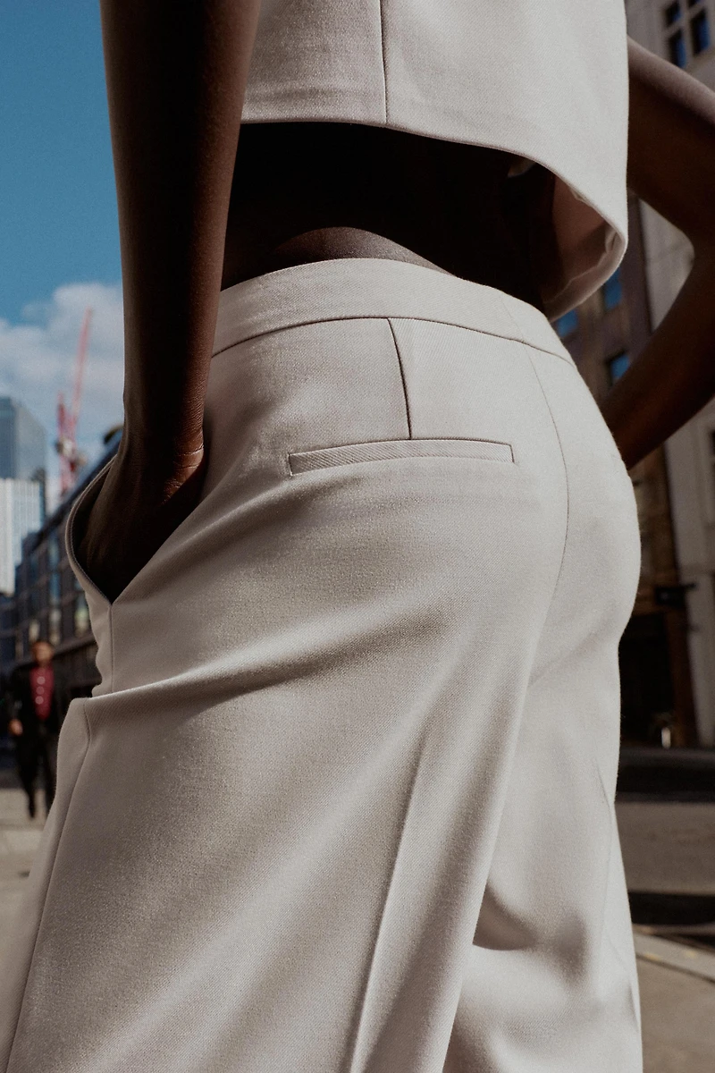 PANTALON CULOTTE TAILLE HAUTE