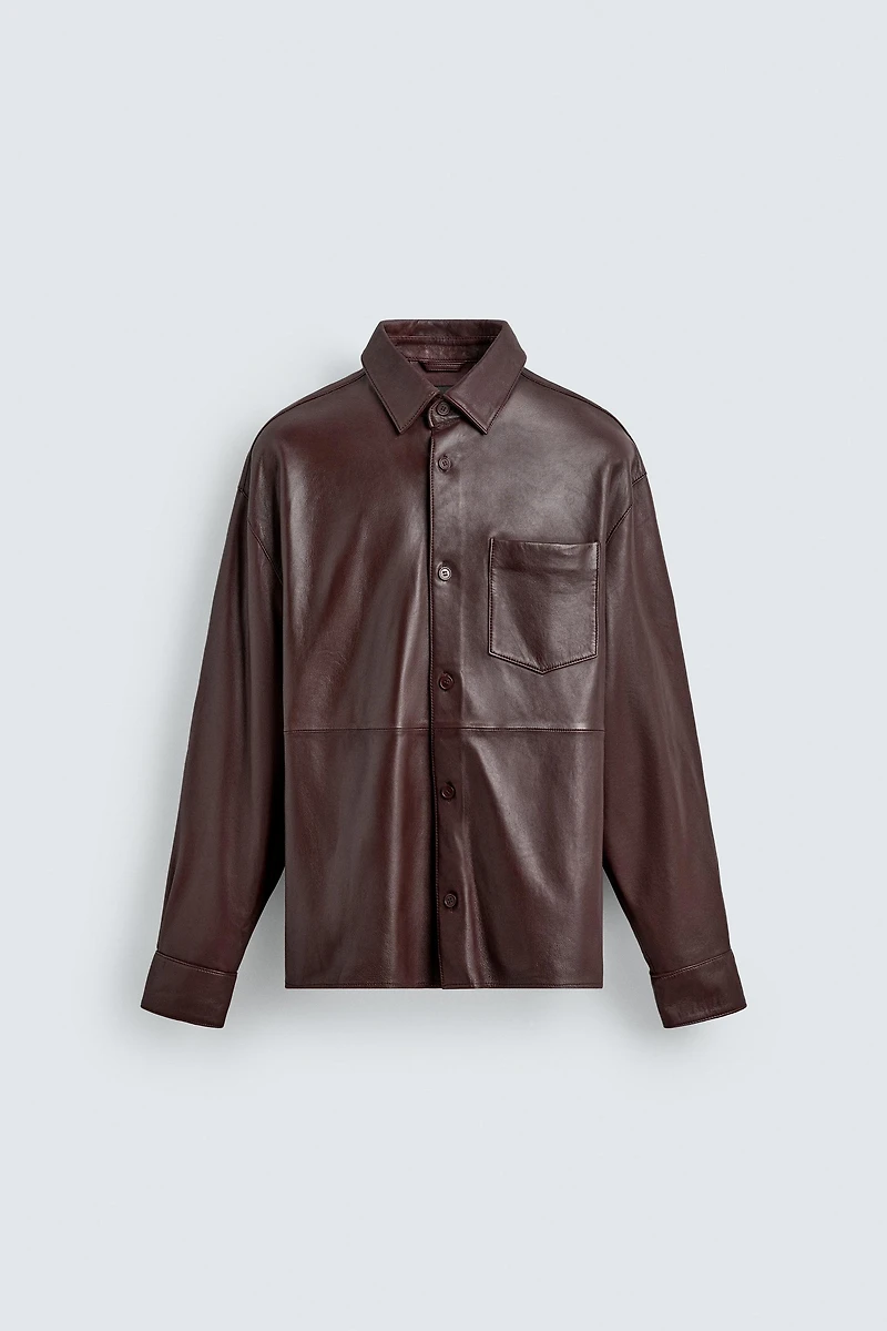 LEATHER OVERSHIRT