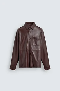 LEATHER OVERSHIRT