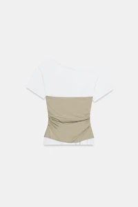 TOP ASYMÉTRIQUE À PLIS