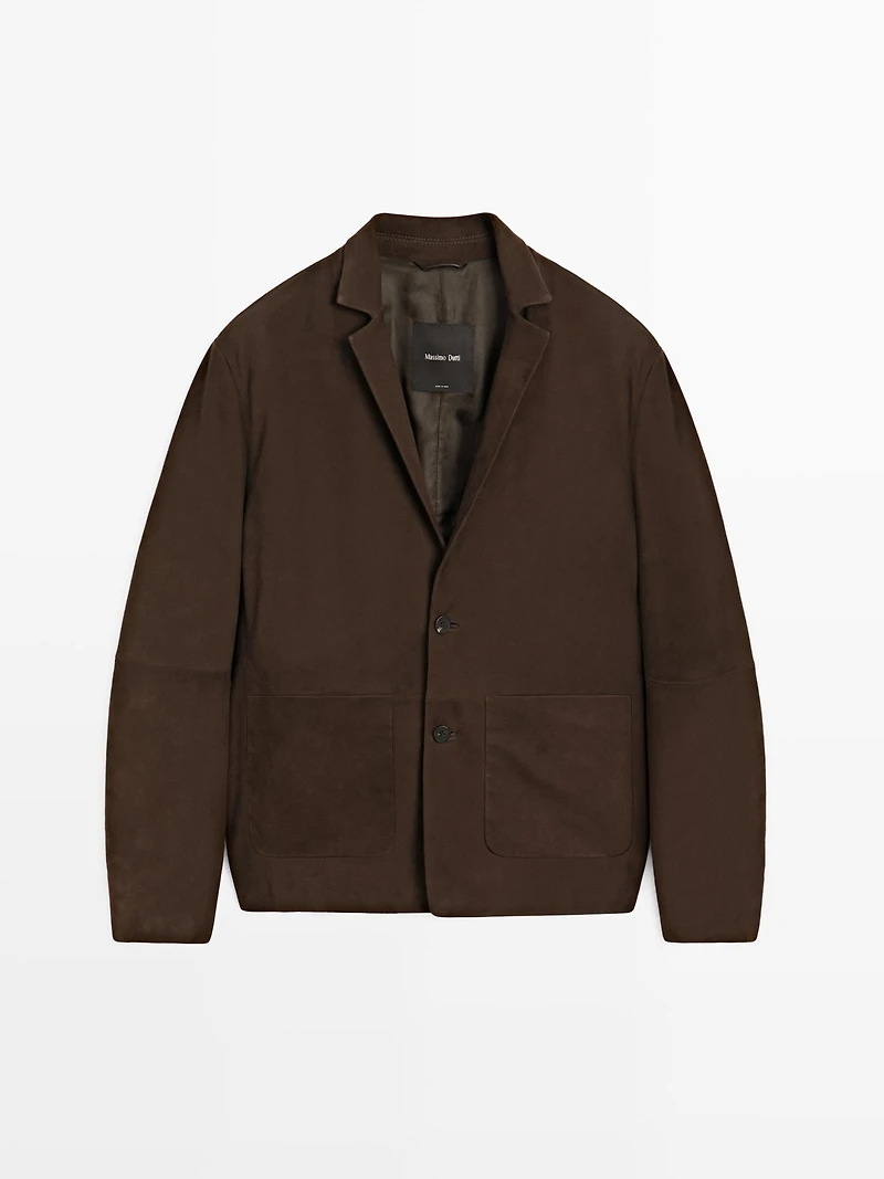 Nubuck leather blazer