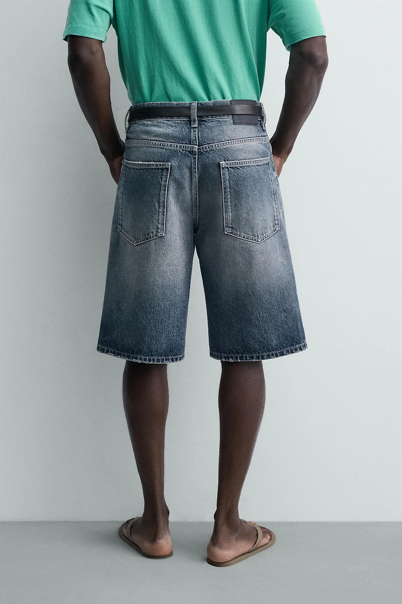 RELAXED FIT DENIM SHORTS