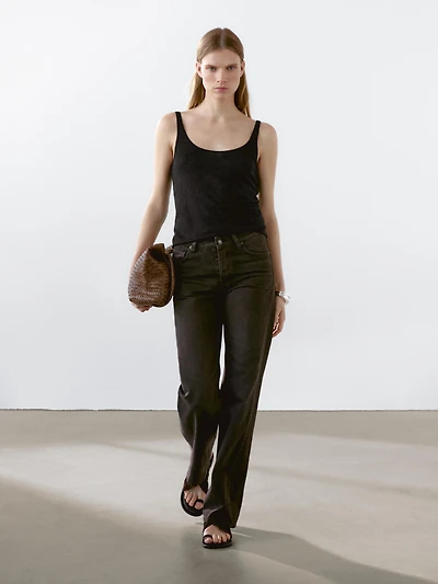 100% linen strappy top