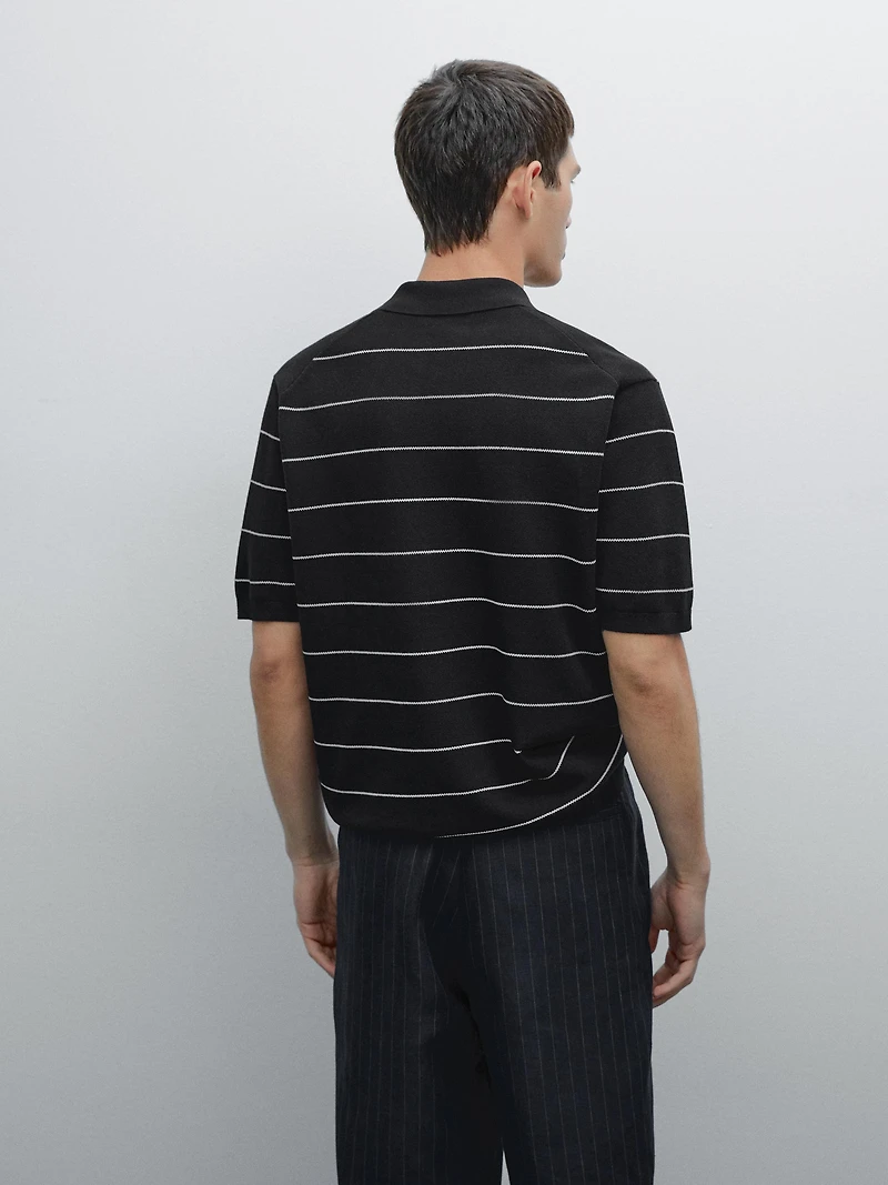 Polo rayures manches courtes coton