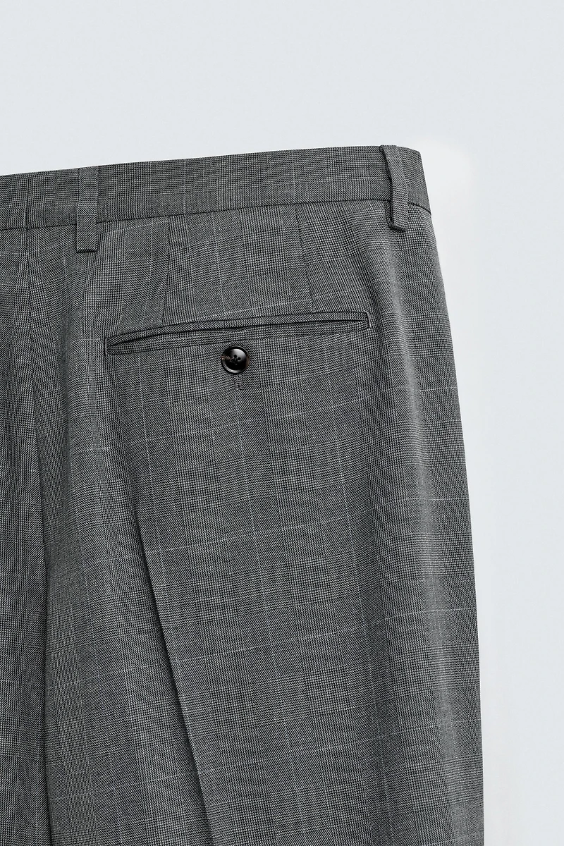 PLAID SUIT PANTS
