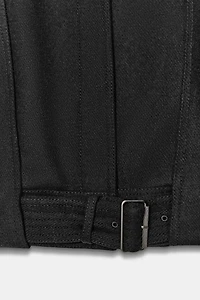 ZW COLLECTION MINIMAL WOOL BOMBER JACKET
