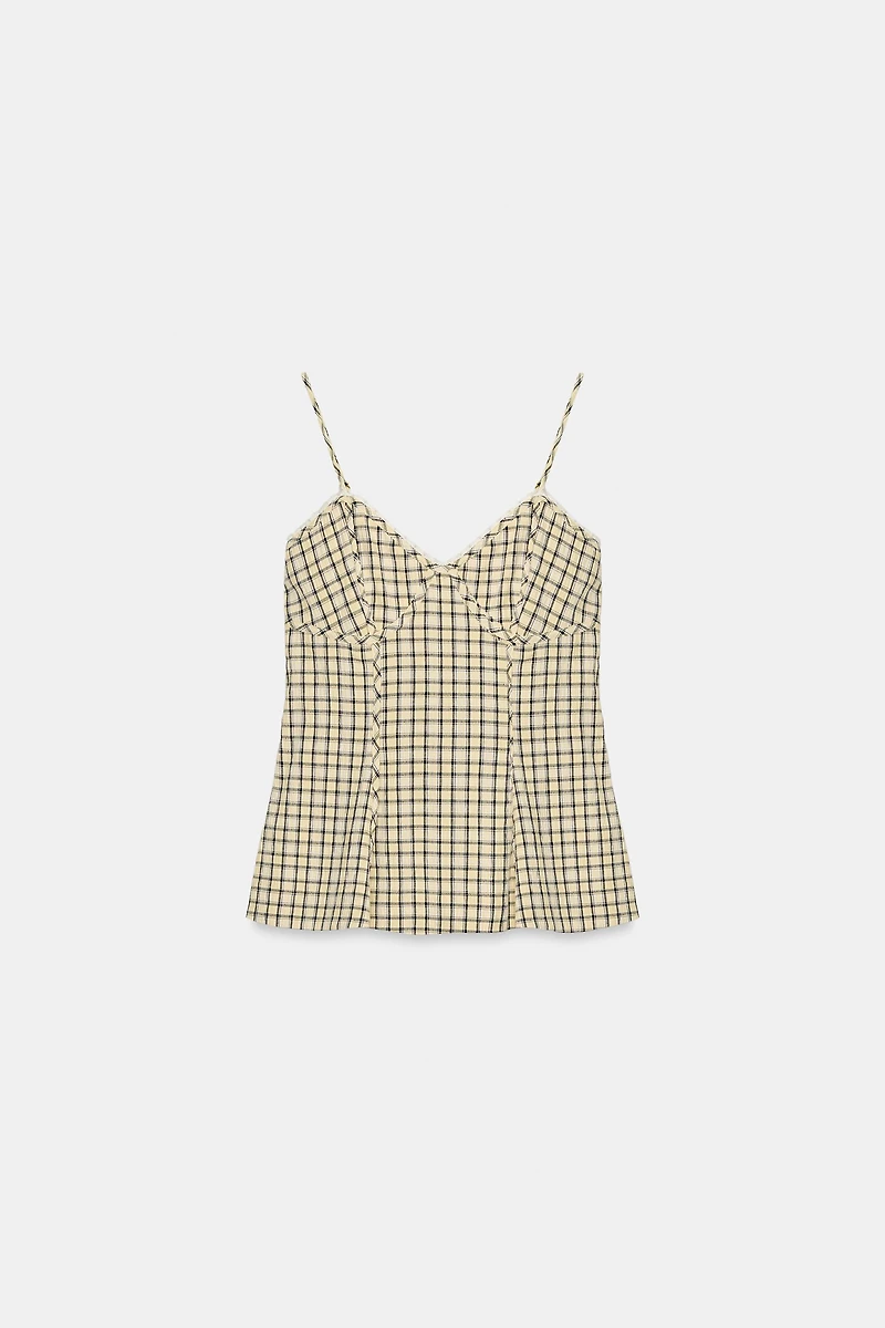 TOP STYLE LINGERIE À CARREAUX