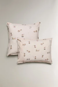 CHILDREN'S SKATING DOG PILLOWCASE