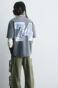 T-SHIRT IMPRIMÉ DÉLAVÉ
