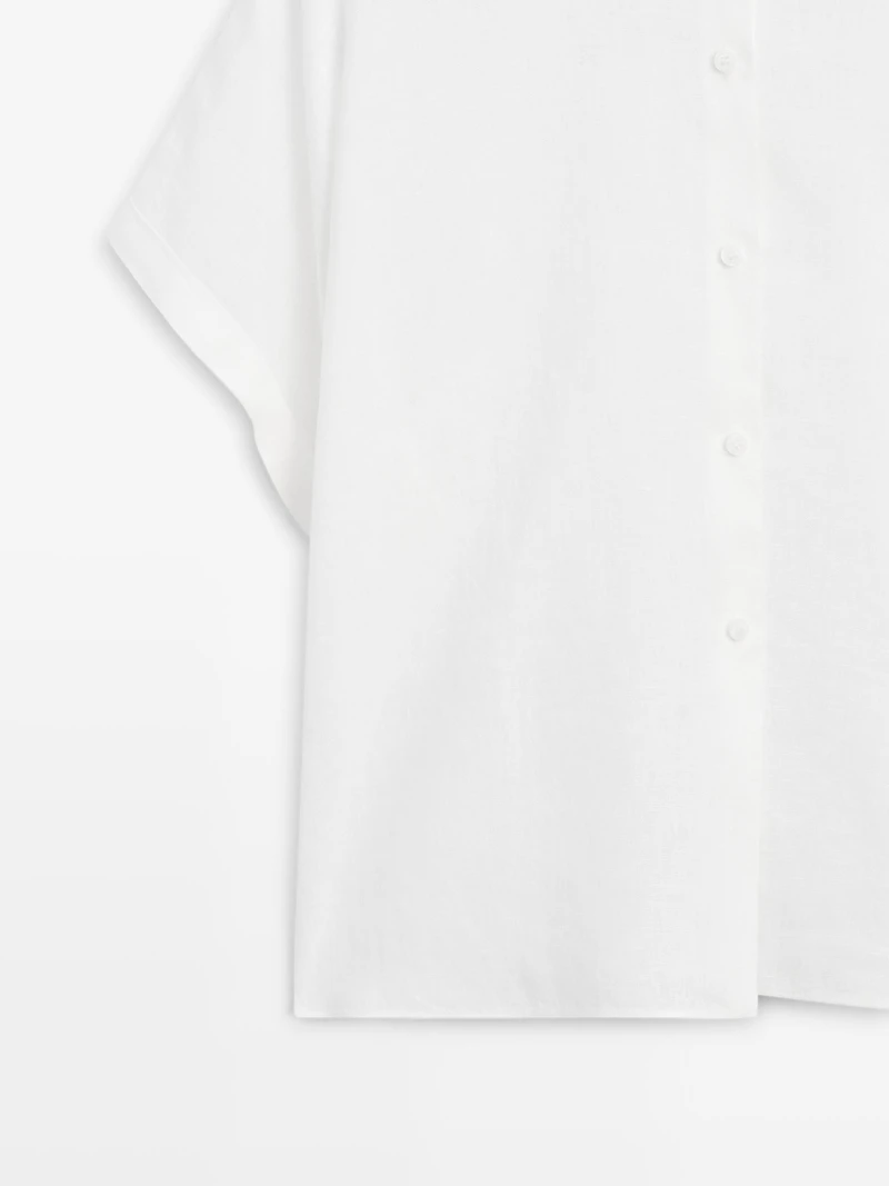 100% linen short sleeve shirt