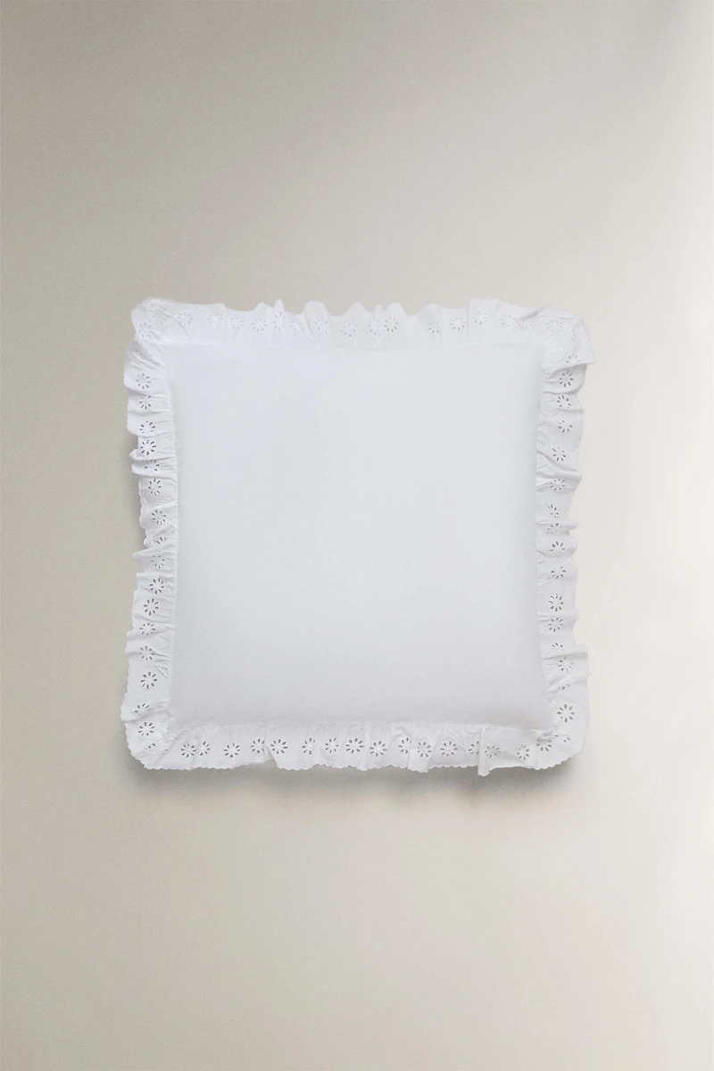 RUFFLED COTTON PILLOWCASE