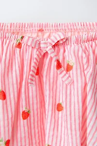 STRIPED STRAWBERRY SKIRTED BOTTOMS