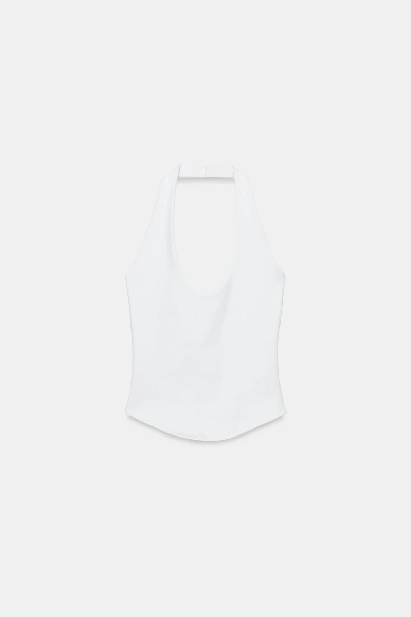TOP HALTER À BASE ARRONDIE