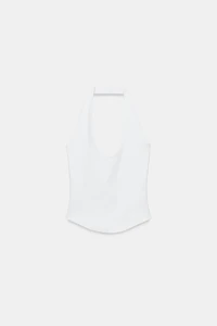 TOP HALTER À BASE ARRONDIE