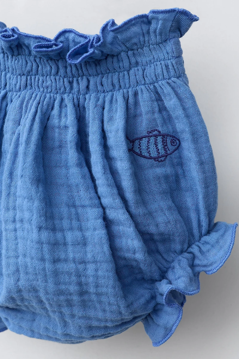 FISH EMBROIDERED BOTTOMS