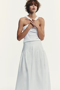 PLEATED MIDI SKIRT