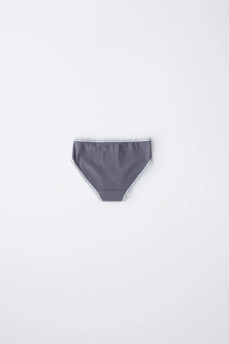 2-6 YEARS/ THREE-PACK OF LACE UNDERWEAR