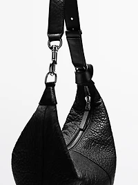 Nappa leather bucket bag