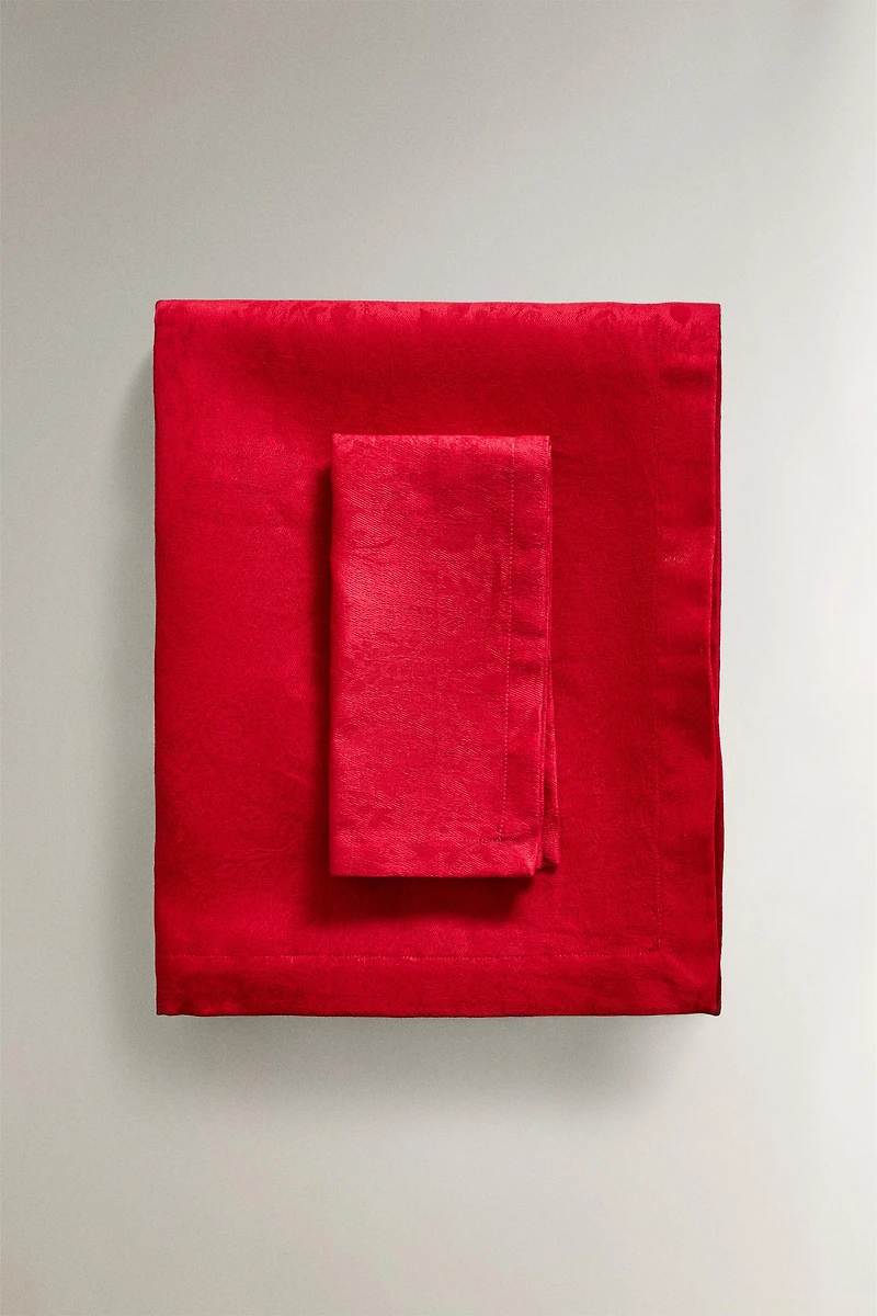 NAPPE COTON JACQUARD BRANCHES NOËL