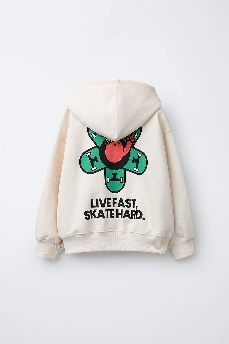 LOGO PRINT HOODIE SWEATSHIRT