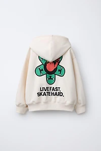 LOGO PRINT HOODIE SWEATSHIRT