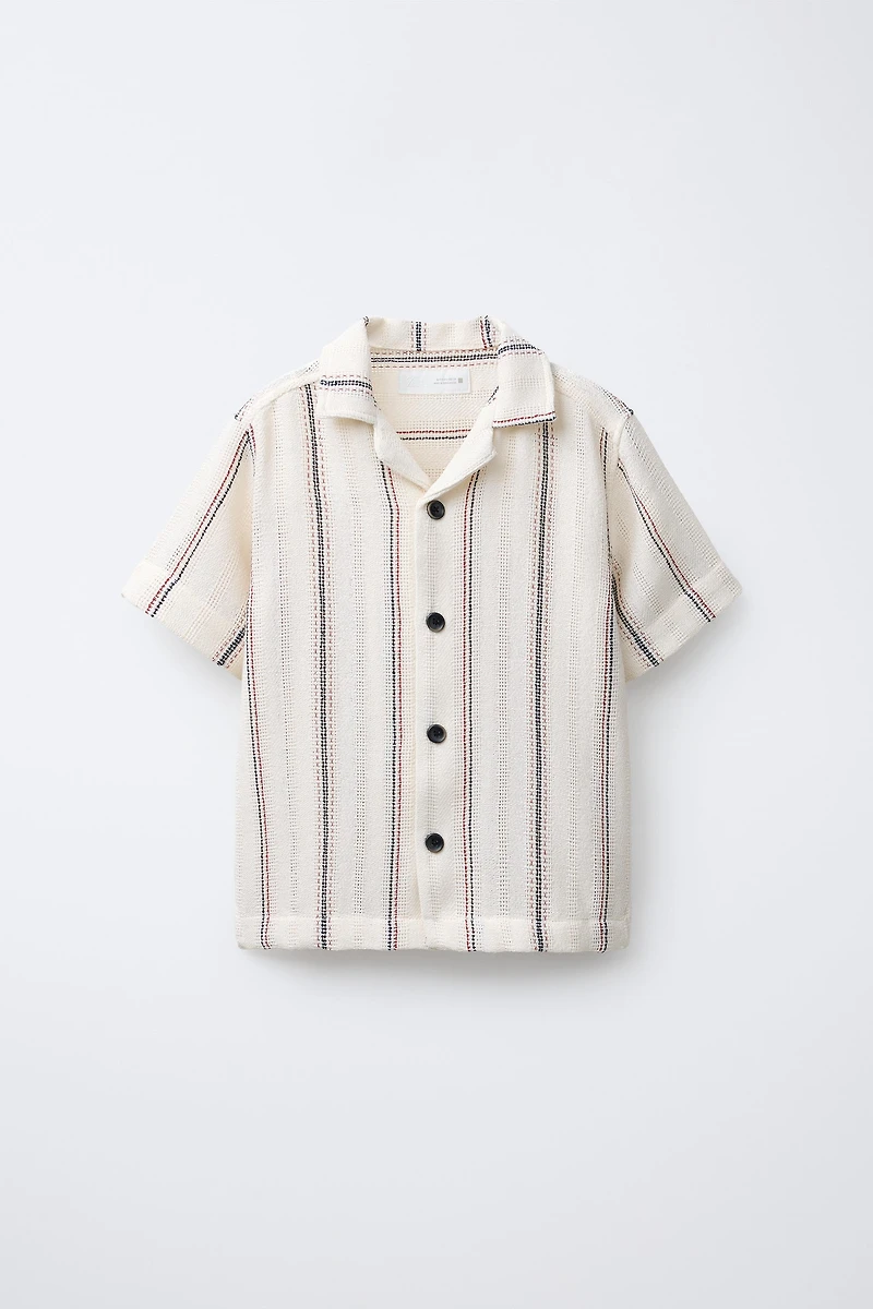 RUSTIC WOVEN STRIPE SHIRT