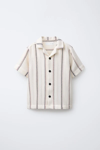 RUSTIC WOVEN STRIPE SHIRT