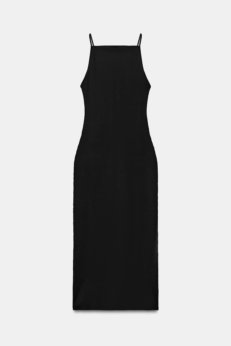 ROBE MIDI EN MÉLANGE DE POLYAMIDE