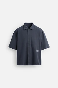 EMBROIDERED TEXTURED OVERSHIRT