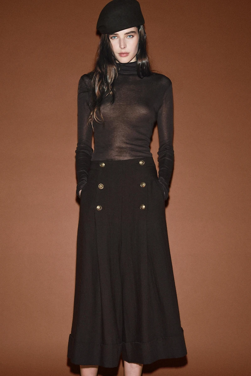 SHORT À BOUTONS 100% LAINE ZW COLLECTION