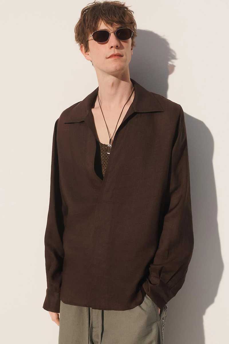 RAMIE - LYOCELL RELAXED FIT POLO SHIRT