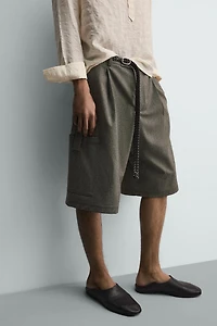 RELAXED WIDE FIT CARGO SHORTS