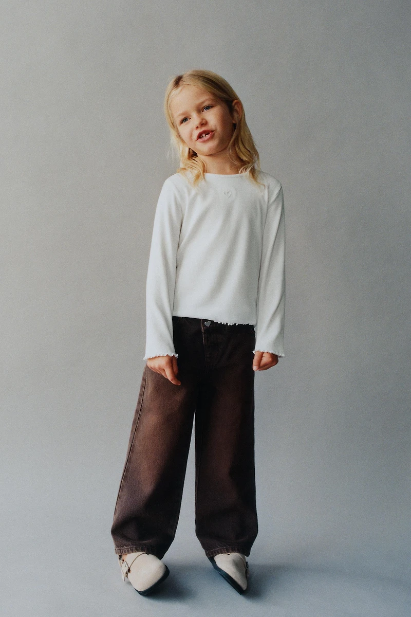 T-SHIRT CÔTELÉ CŒUR