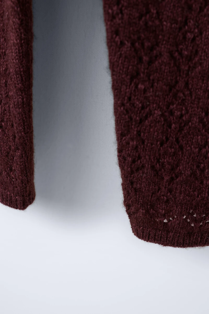 CASHMERE KNIT OVERALLS WITH OPENWORK