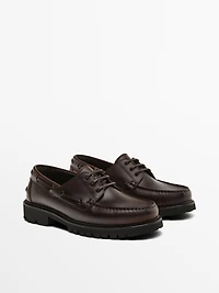 Mocassins nappa semelle crantée