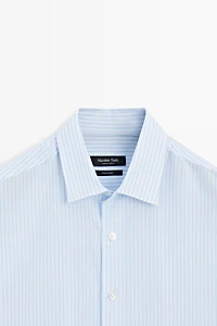 100% cotton regular fit striped shirt