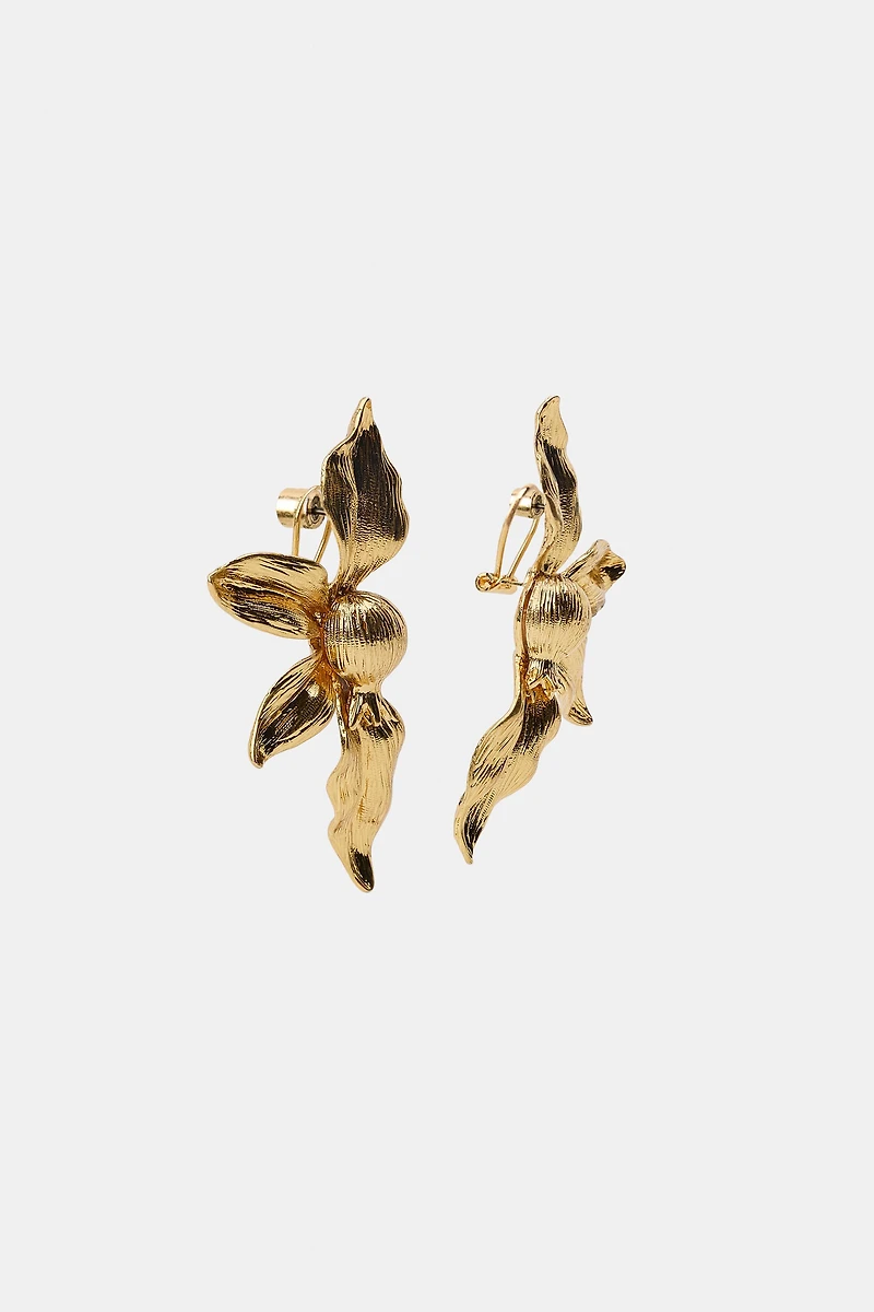 BOUCLES D'OREILLES ÉVENTAIL FLEUR