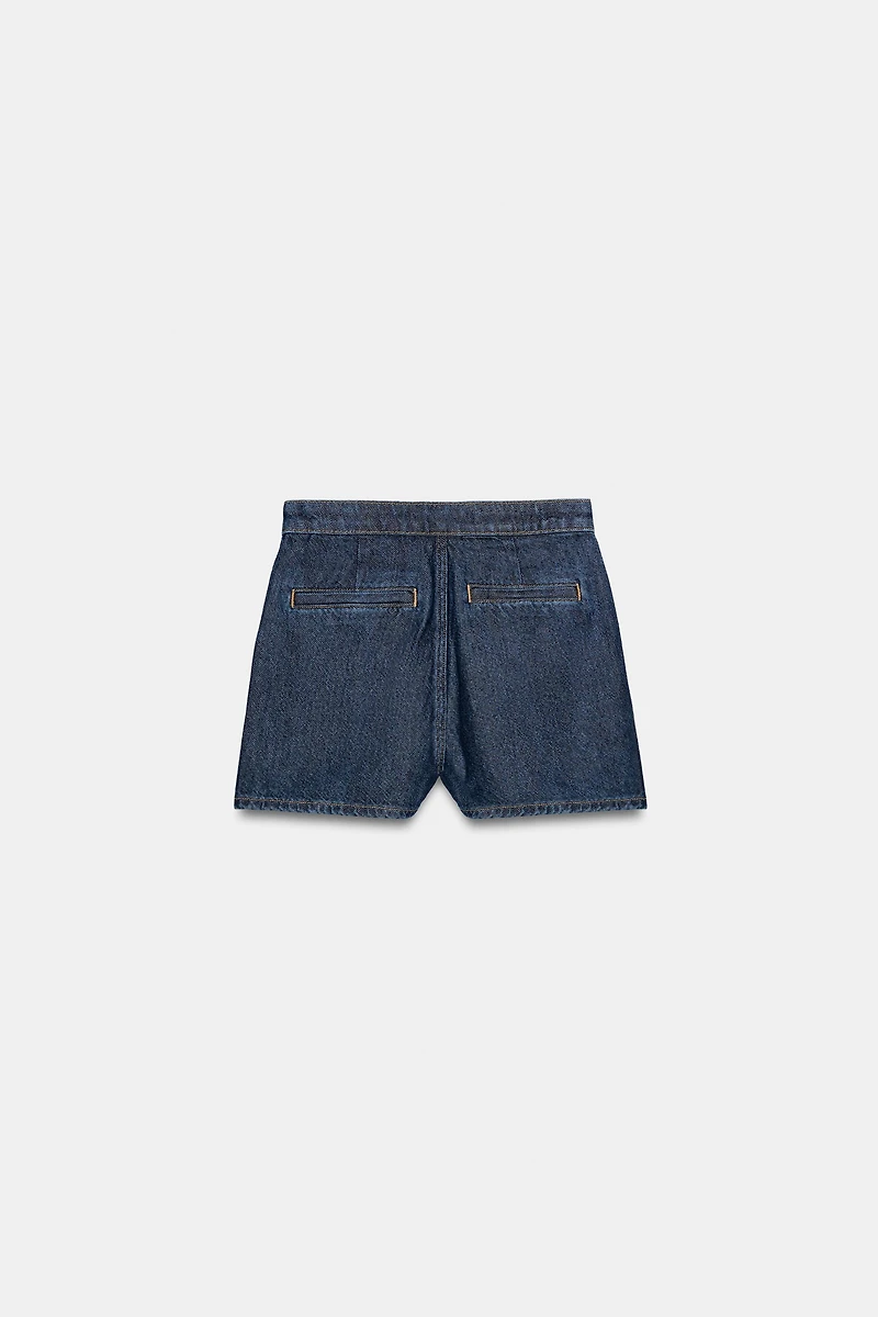 Z1975 WRAP DENIM SKORT WITH BUCKLE