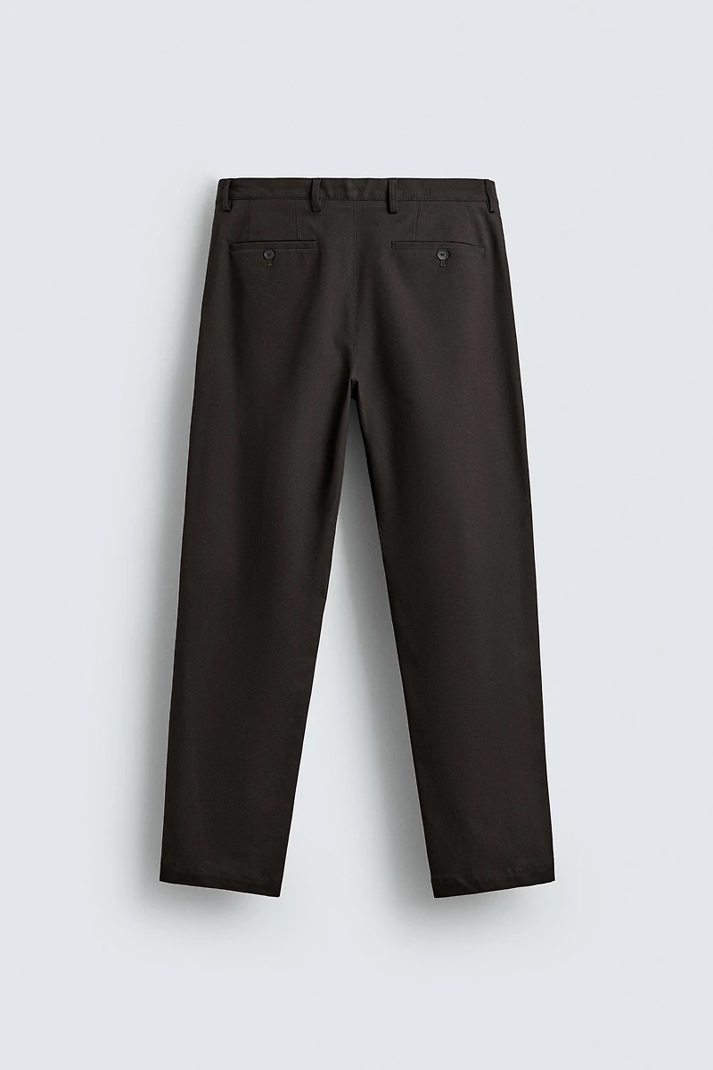 PLEATED TEXTURED PANTS