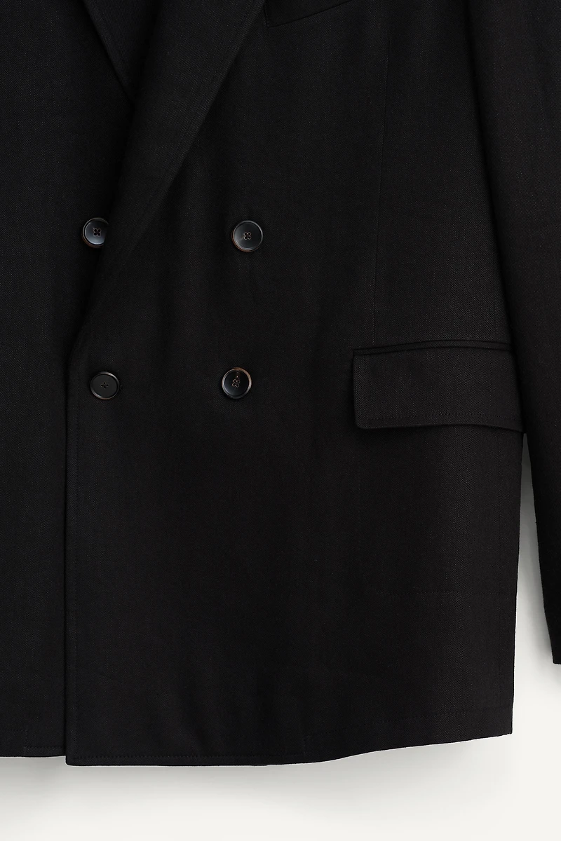 VESTE DE COSTUME À BOUTONNAGE CROISÉ LIN ET LYOCELL