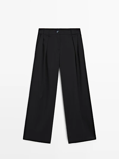 Pantalon large à pinces