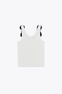 FLORAL APPLIQUÉ TOP
