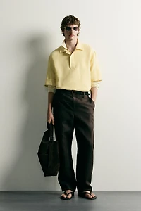 COTTON - LINEN POLO SHIRT