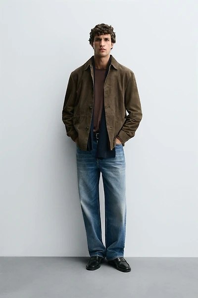 SURCHEMISE CUIR DAIM