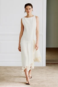 ROBE 100% LIN FRANGES ZW COLLECTION