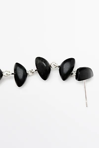 Gemstone dangle earrings