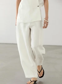 Linen barrel fit pants