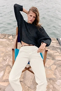 BRAIDED BELT CHINO PANTS